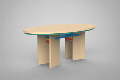 FAVORIT Regenbogen – Fichte massiv mit MDF 7-farbig